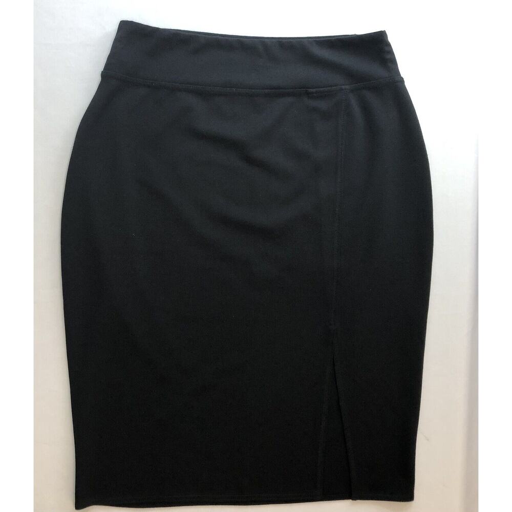 Worthington Pencil Skirt Women XL Black Stretch Knit Wide Band Career Workwear - Picture 11 of 12